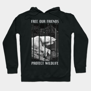 free our friends - polar bears Hoodie